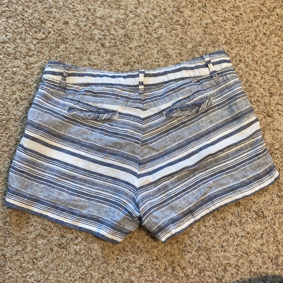 Artisan Ny Striped Linen Shorts 